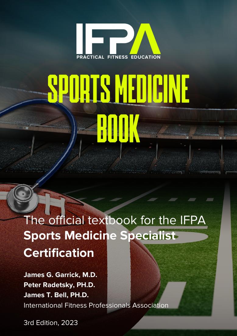 IFPA Sports Medicine Specialist Course textbook cover